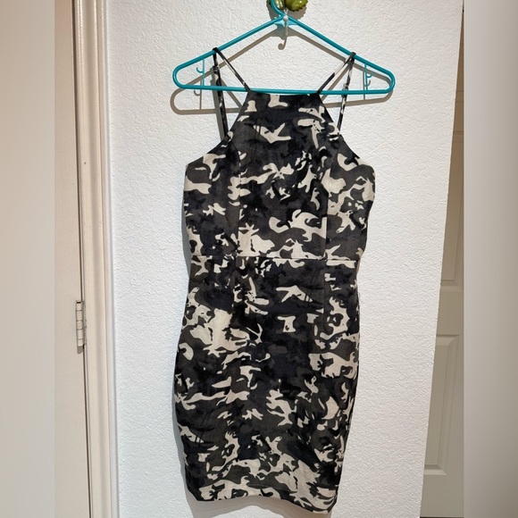 Stylish Black and Gray Camo Dress - Picture 1 of 6